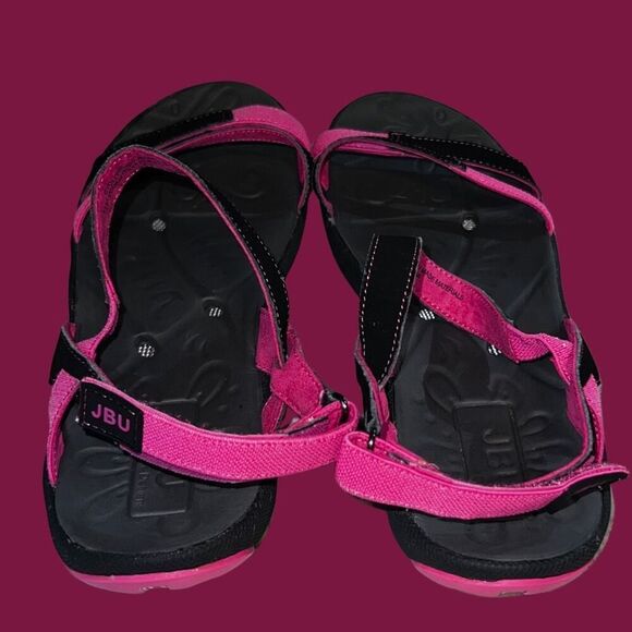 Jambu JBU Cyclone Flat Black/Pink Slip On Flip Flops Sandal Size 11 - Picture 3 of 12